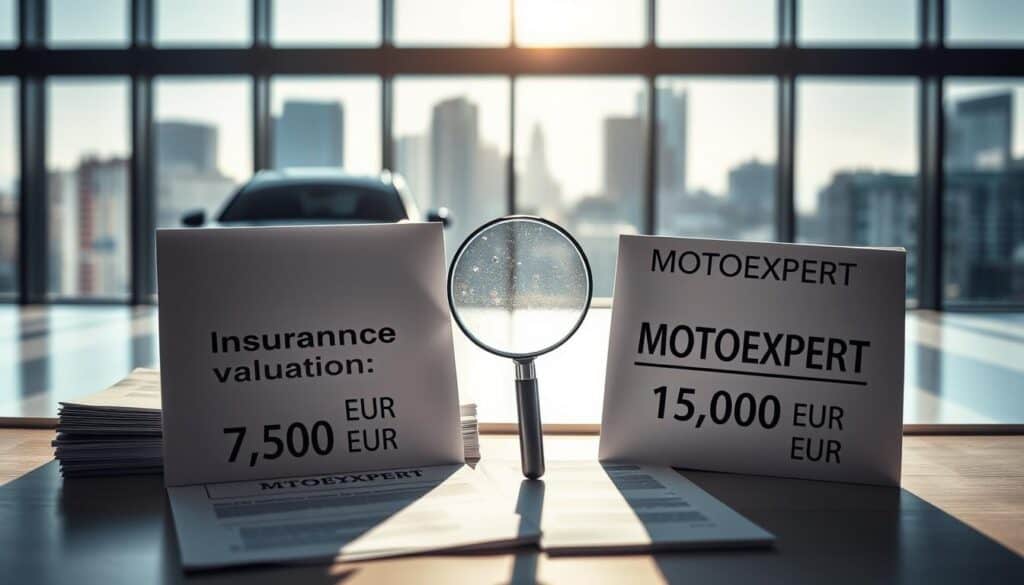 Ubezpieczyciel 7 500 EUR, a rzeczoznawca MOTOEXPERT 15 000 EUR